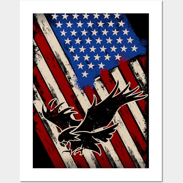 Eagle Patriot Poster Wall Art by Suprise MF